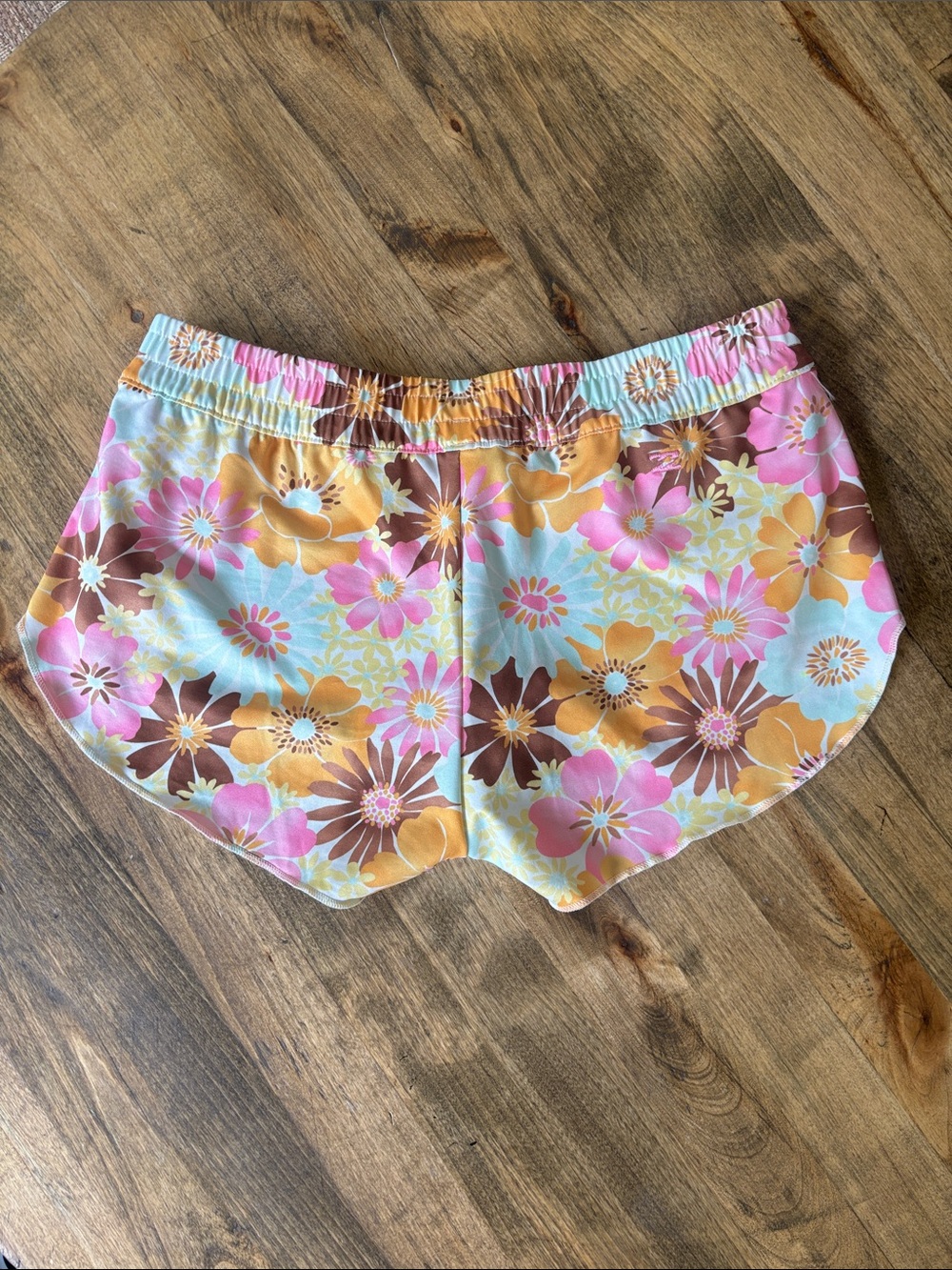 Girls Floral Billabong Swim Cover-Up Shorts